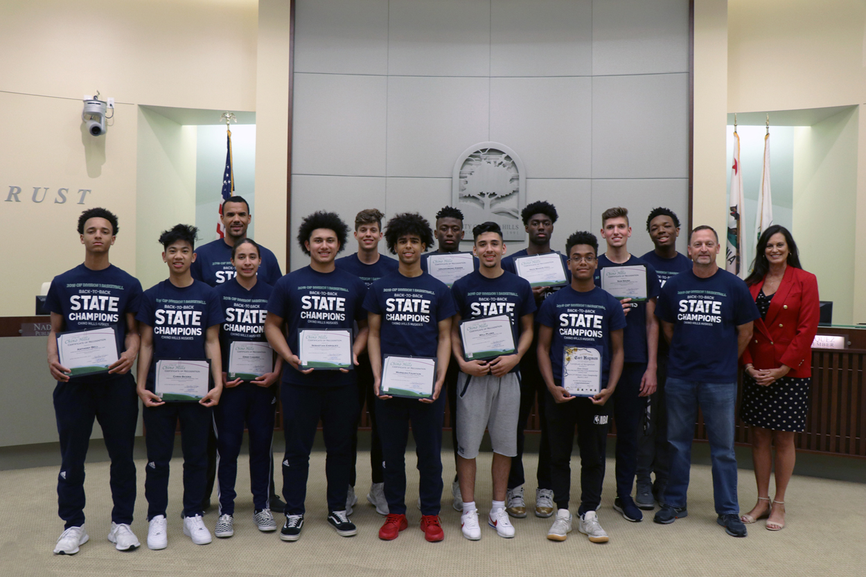 Chino Hills Hills School Boys Varsity Basketball Team